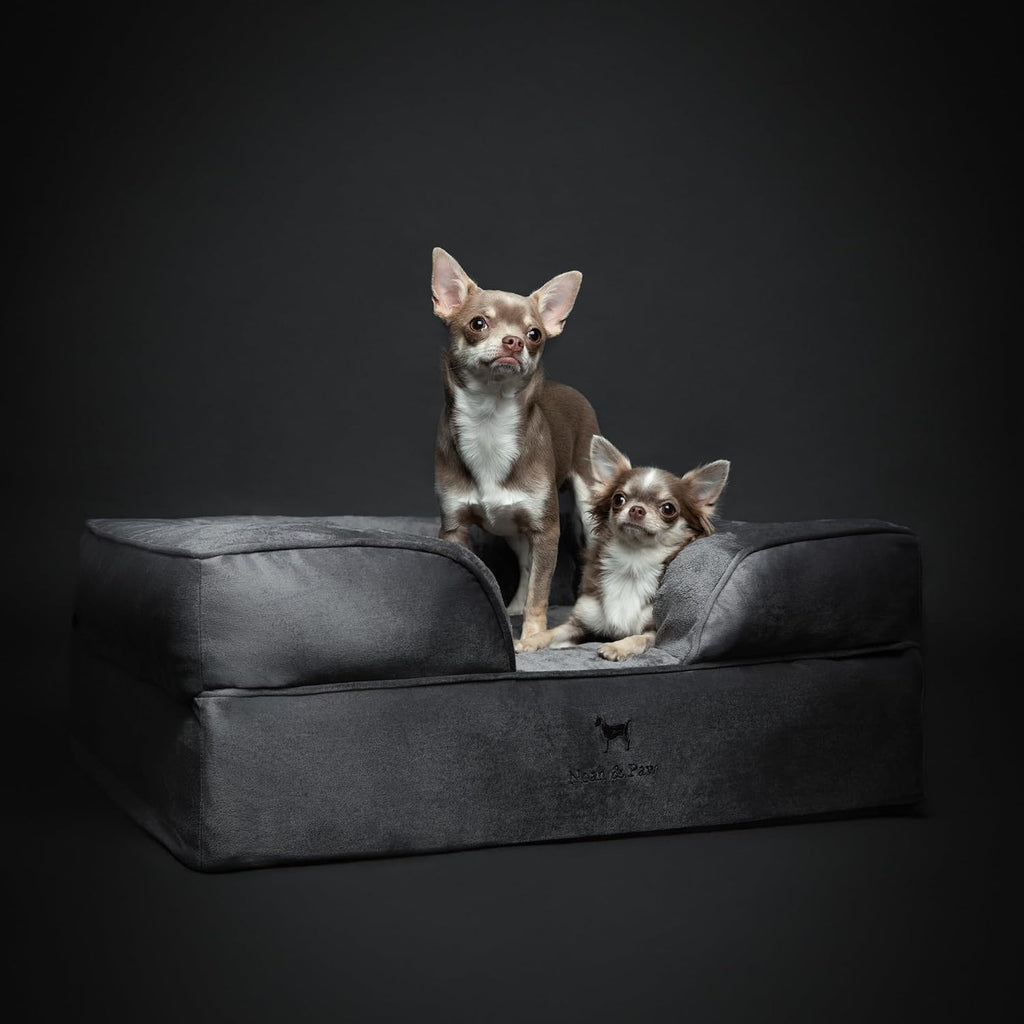 NOAH & PAW Dog Bed, Orthopedic Memory Cooling Foam (2X Base) 28x23x11in