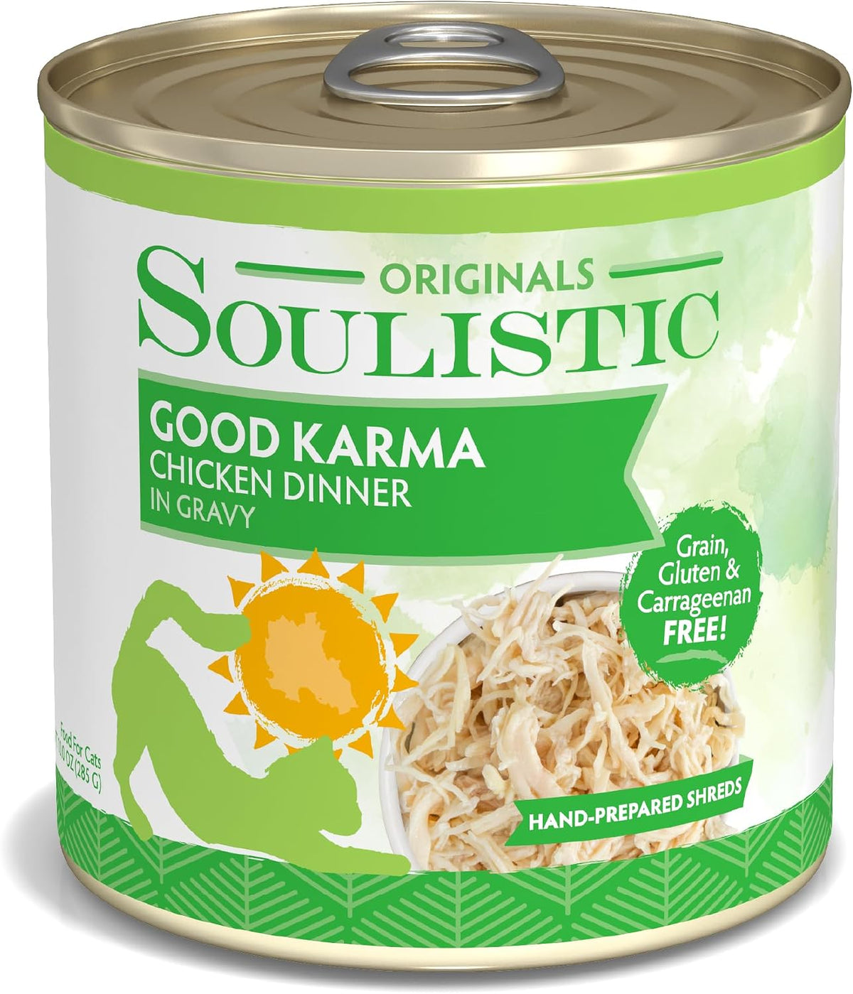 Soulistic Originals Wet Cat Food, Good Karma Chicken Dinner in Gravy, 10oz Can, Pack of 8