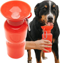 Springland 22oz Classic Portable Dog Water Bottle with Built-in Bowl, Poppy | Leak-proof, BPA-free, one-hand squeeze, for travel & hiking, fits car cup holders, great dog gift, as seen on Shark Tank 