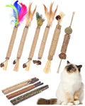 TINDTOP Silvervine Chew Sticks for Cats, 12 Pack Natural Catnip Chew Toys | for Kittens Teeth Cleaning, Matatabi Dental Care, Increase Appetite, Calm Cat Anxiety and Stress, Cat Dental Toy
