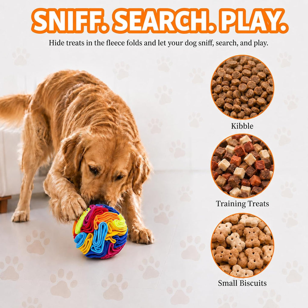 Snuffle Ball - Snuffle Ball for Small Dogs, Interactive Dog Toys to Keep Them Busy, Puppy Dog Puzzle Toy, Machine Washable