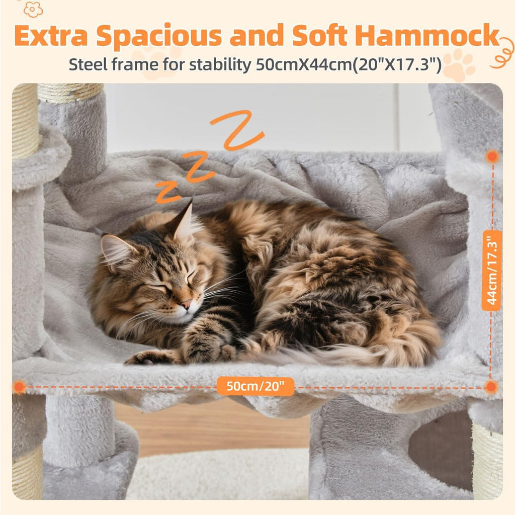 Taoqimiao Cat Tree, 71 in Extra Large Cat Tower for Inddor Cats, MS026LW