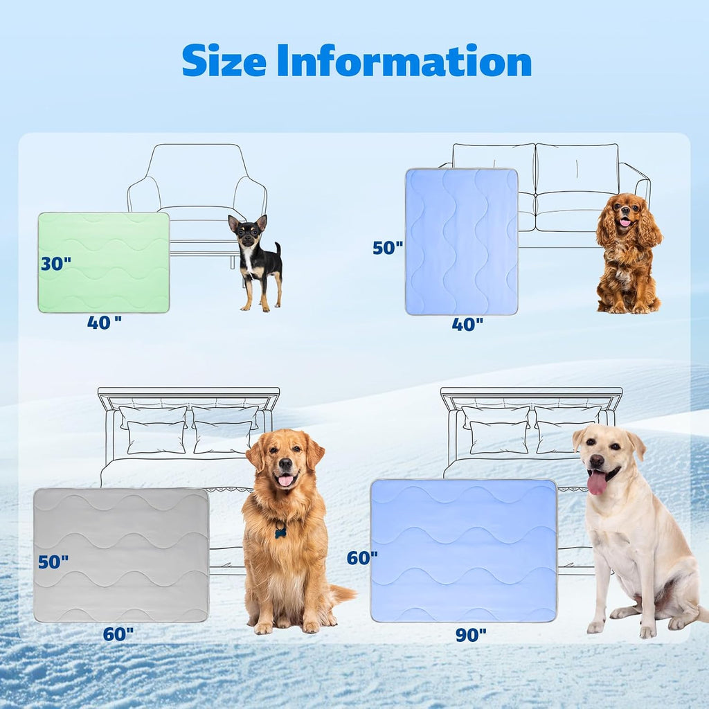 Cooling Blanket for Dogs. Dog Cooling Blankets for Large Dogs, Breathable Cooling Fabric, Cold Washable, Cooling Dog Blanket Durable Scratch-Resistant Soft Fabric for All Seasons, Purple