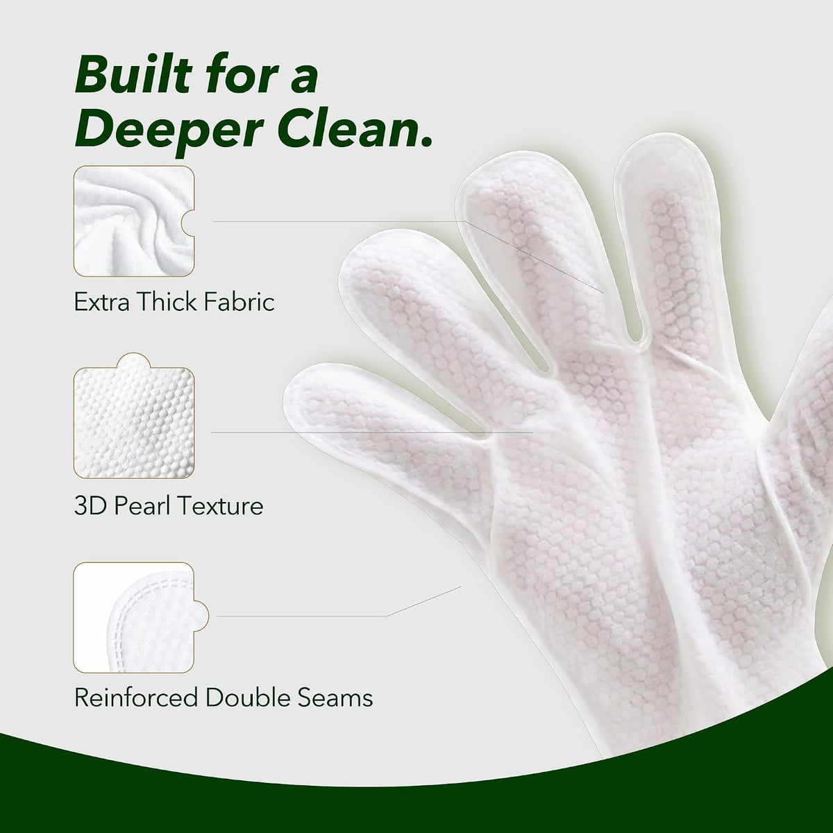 Hypoallergenic Dog & Cat Bathing Glove Wipes, 30 ct