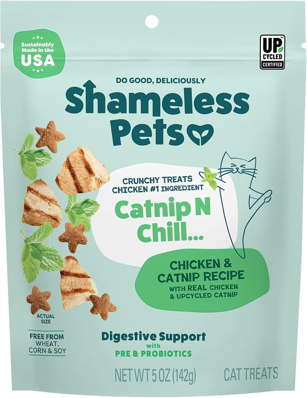 Shameless Pets Catnip N Chill Chicken Crunchy Cat Treats, 5 oz