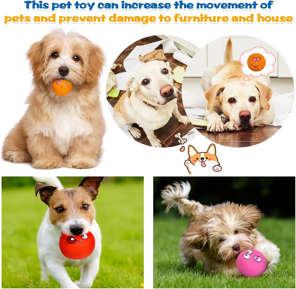Hungdao 12 Pcs Squeaky Dog Toys, Small Dog Ball Bulk, Rubber Latex, Lively
