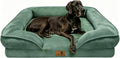 Spotted Play Orthopedic Dog Bed with Sides - Sofa Beds for Extra Large Dogs, Supportive Foam Pet Couch Bed with Washable Removable Cover, Waterproof Lining and Non-Slip Bottom, Green - XXL