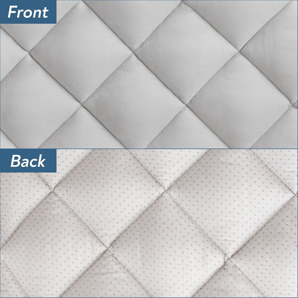 Dog Crate Pad 2 Pack (42" x 28"), Dog Crate Mat with Anti-Slip Bottom, Grey