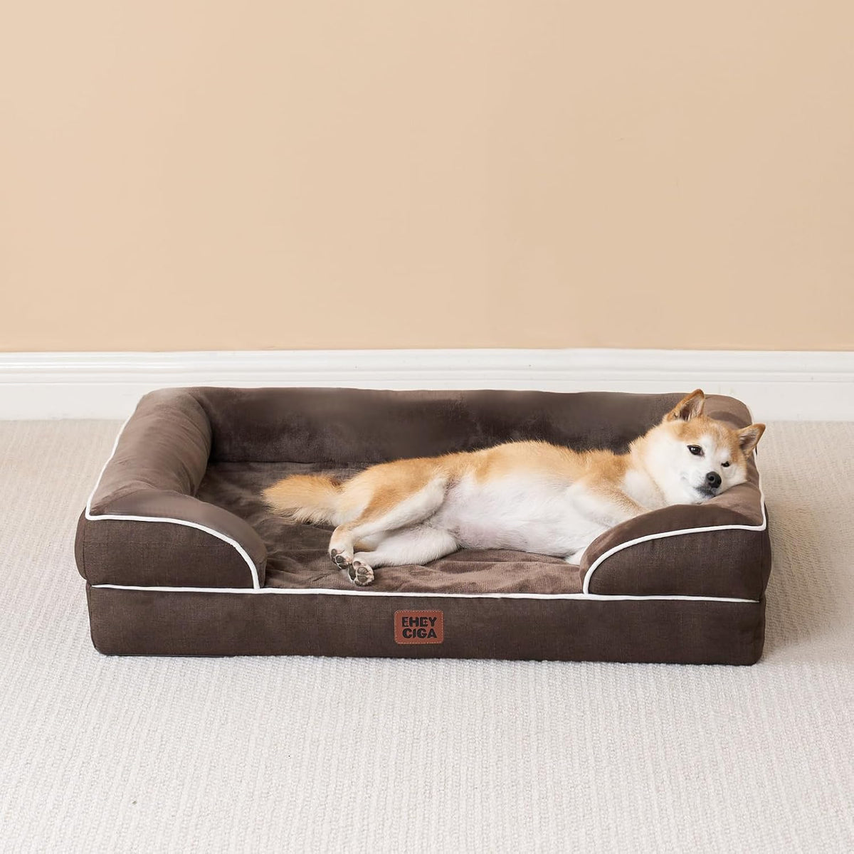 EHEYCIGA Orthopedic XXL Dog Bed, Waterproof Washable XL Big Pet Bed 52"