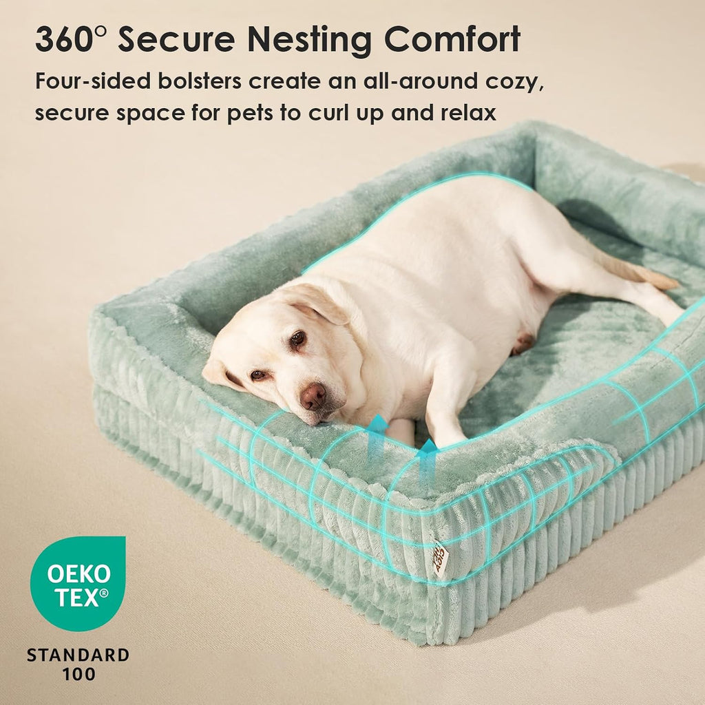 EHEYCIGA XXL Orthopedic Dog Bed for Extra Large Dogs 52x41 Inch, Green