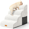 4-Step Dog Stairs for Small Dogs, Non-Slip Foam Pet Steps for High Beds
