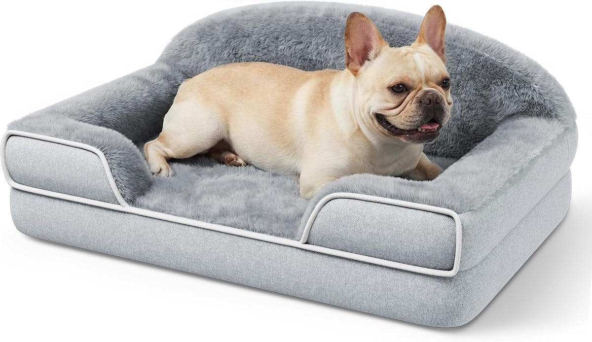 Orthopedic Dog Bed for Small to Medium Dogs, 30"x20" Dog Couch Bed