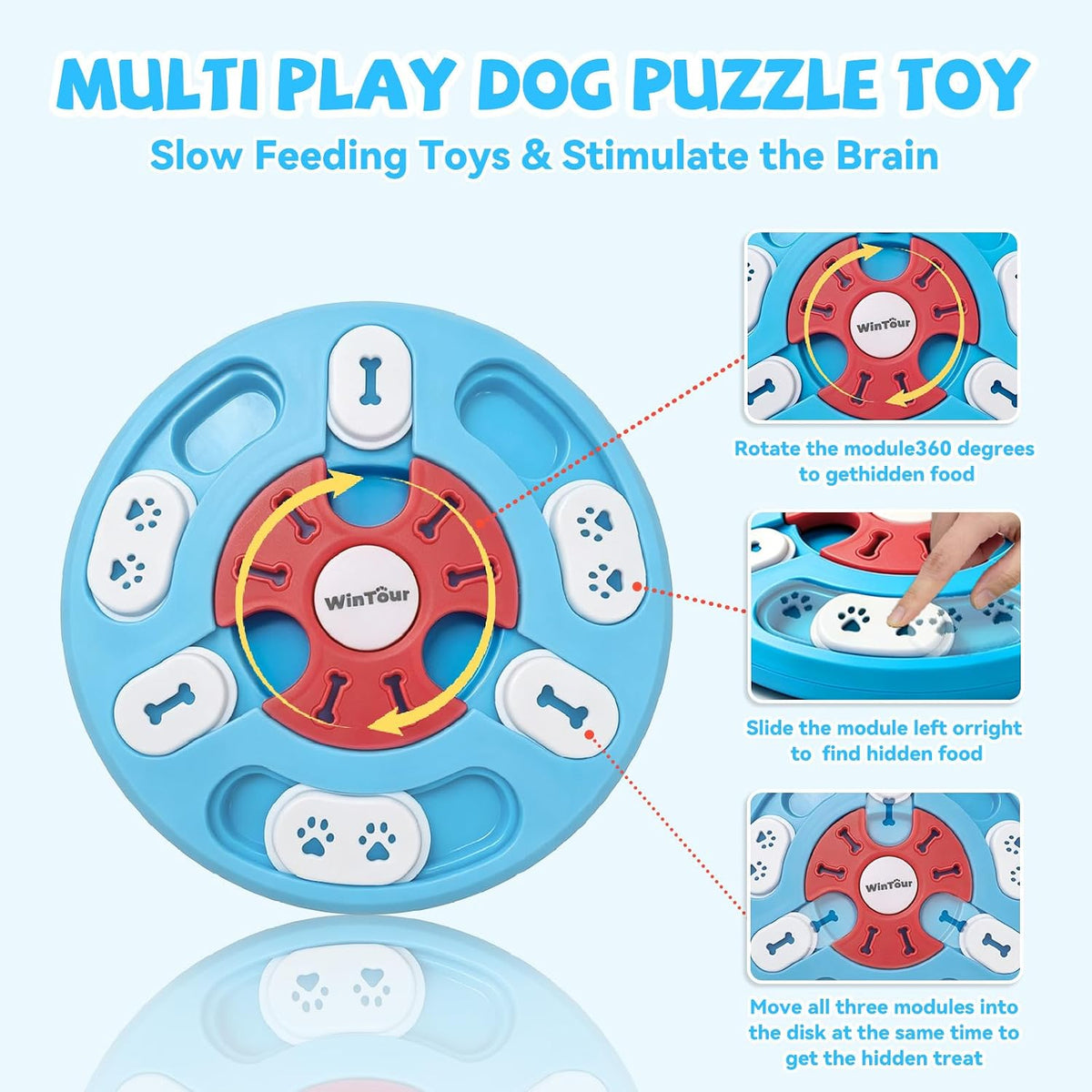 WinTour Dog Puzzle Toy,Interactive Dog Toys & Dog Puzzles for smart Dogs