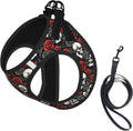 MUKIO Skull Roses Gothic No Pull Dog Harness Vest