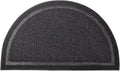 DM Cat Paw Print Litter Box Mat,Door Mat, Kitty Litter Rug,Half Circle,23.5x14.25 Inches