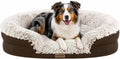 Miorun Fluffy Orthopedic Dog Beds Large Sized Dog, 40" Bolster Sofa Bed