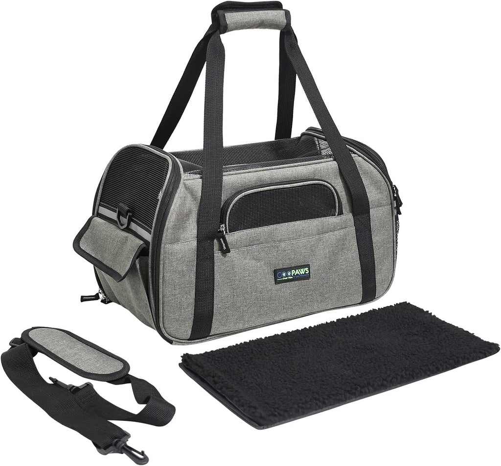 JESPET Soft-Sided Airline-Approved Dog & Cat Carrier Travel Bag