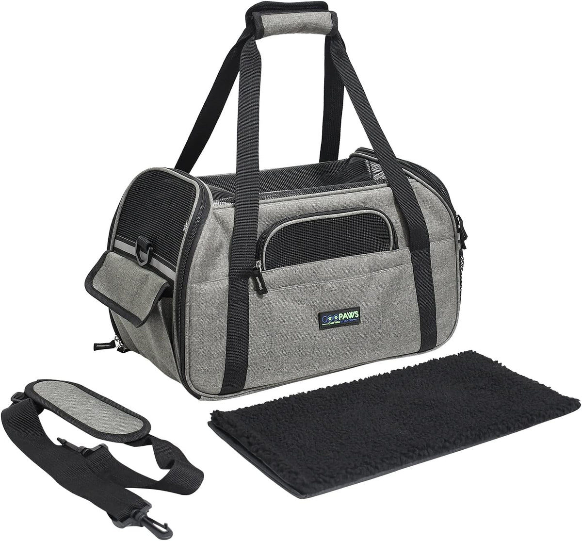 JESPET Soft-Sided Airline-Approved Dog & Cat Carrier Travel Bag