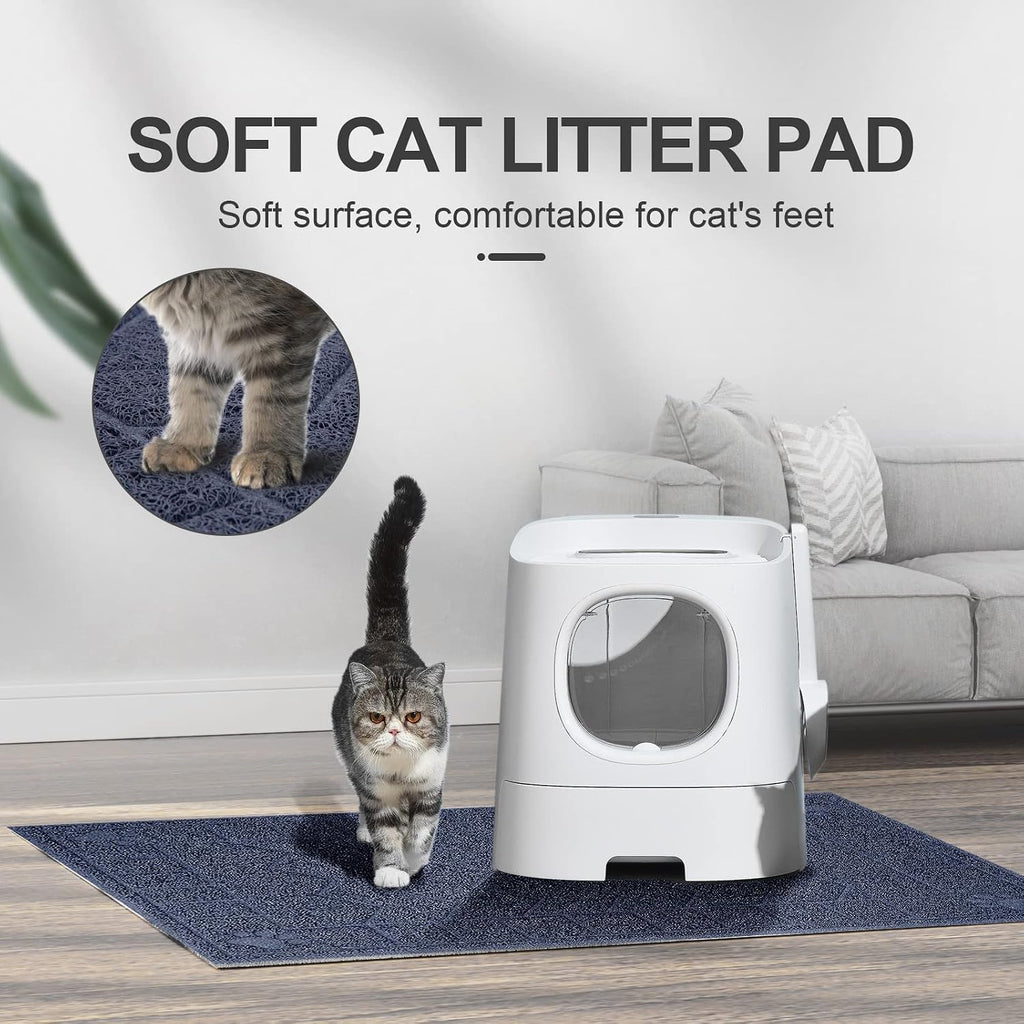 Cat Litter Box Mat, 35" x 24" Large Waterproof Litter Trapping Mat | Thick Mesh Traps Litter, Non-Slip Kitty Litter Mat for Indoor Cat, Soft Paws, BPA-Free, Multi-Use, Easy Clean, Large Coverage