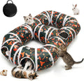 Cat Tunnel for Indoor Entertainment, Tear-Resistant Cat Play Tube with Play Ball, Collapsible Pet Tube with Interactive Peephole, Ideal for Outdoor Exercise for Kittens Puppies Rabbits (8-Shaped)