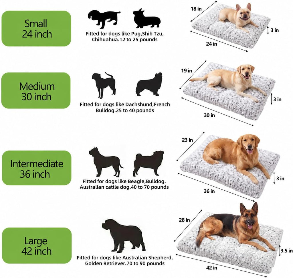 Washable Orthopedic Dog Bed Medium Size Dog Crate Bed Mat 36" Gray