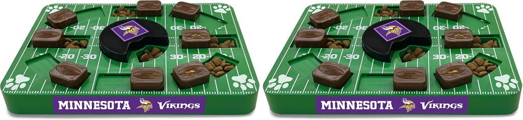 Pets First NFL Minnesota Vikings Puzzle, Interactive Dog Treat Puzzle Toy (Pack of 2)