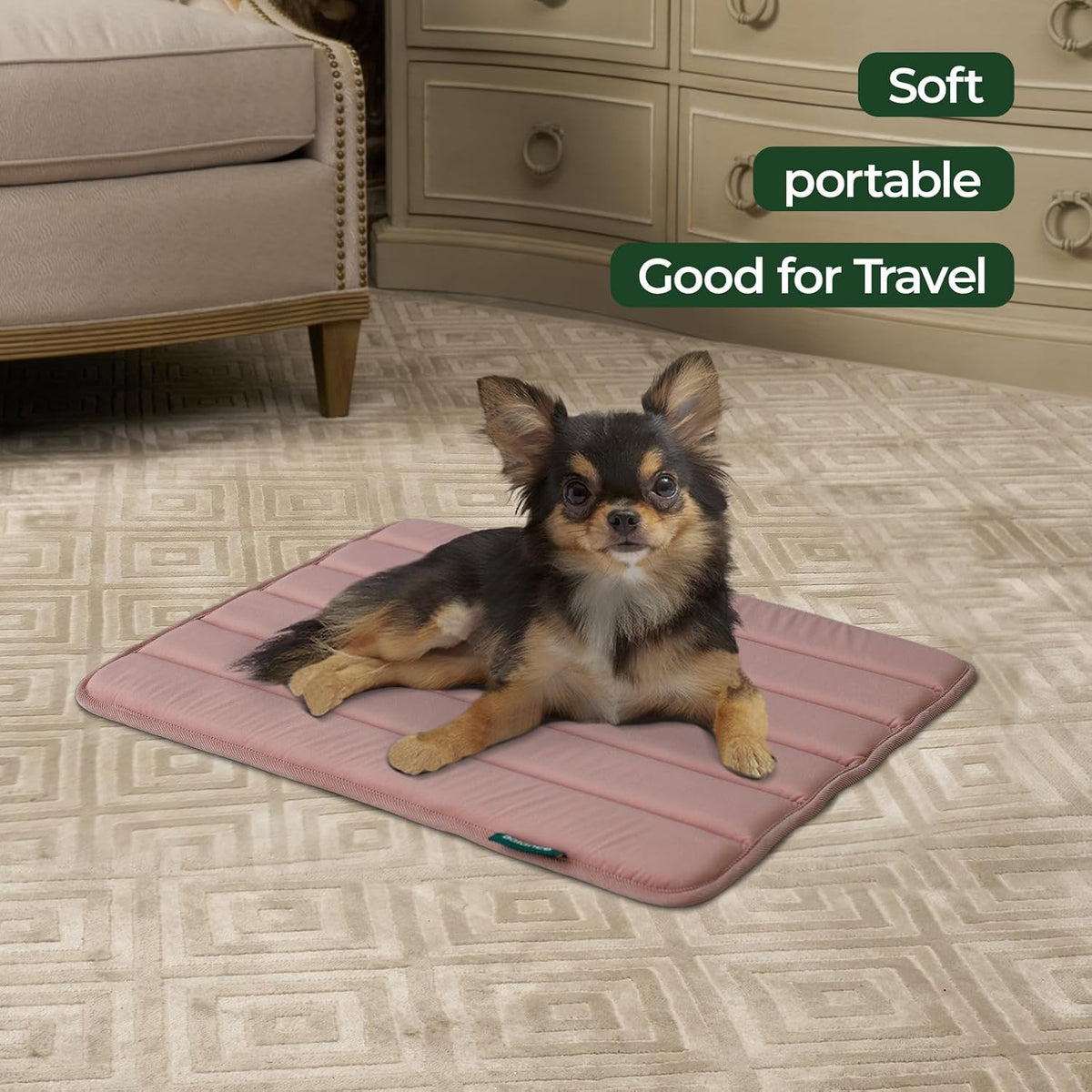 BALANCE Dog Crate Pad, Dog Foam Crate Mat Kennel Pad, Washable Water-Resistant Pet Bed Flat Dogs Cage Mat for Small Dogs