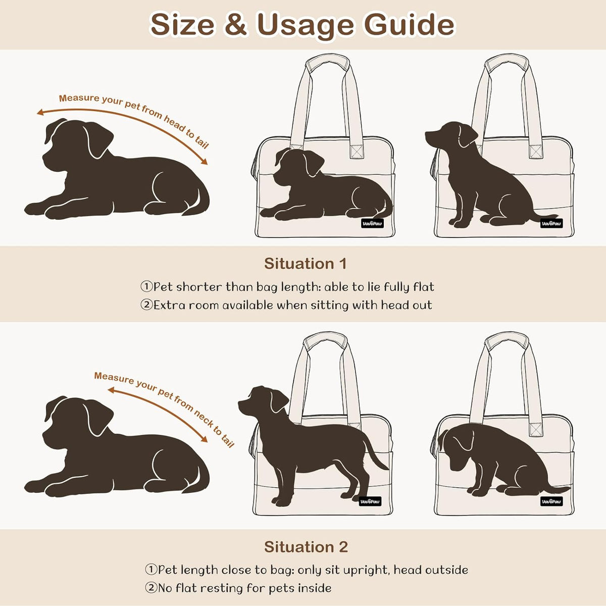 VavoPaw Dog Purse Carrier for Small Dogs,Puppy Travel Tote Bag Up to 11 lbs