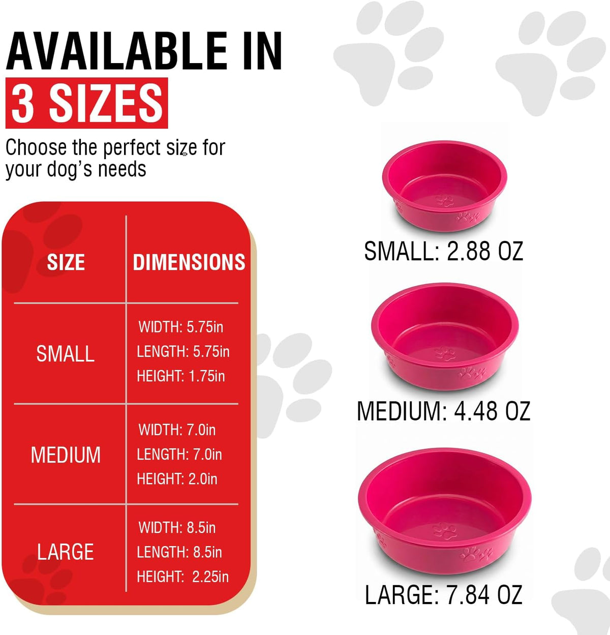 Loving Pets Dolce Luminoso Dog Bowl, Small, Pink 