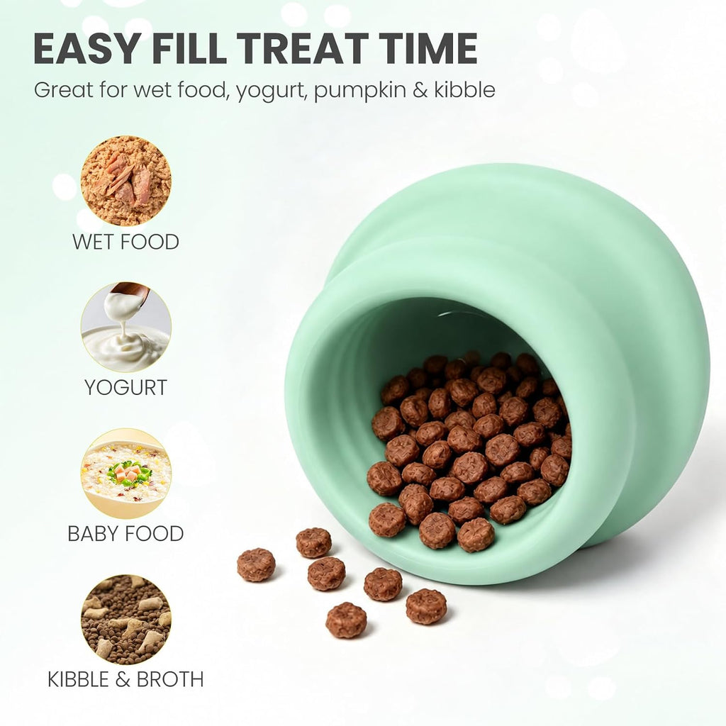 MateeyLife Freeze Dog Enrichment Lick Toy, Stuffable Frozen Lick Treat Bowl