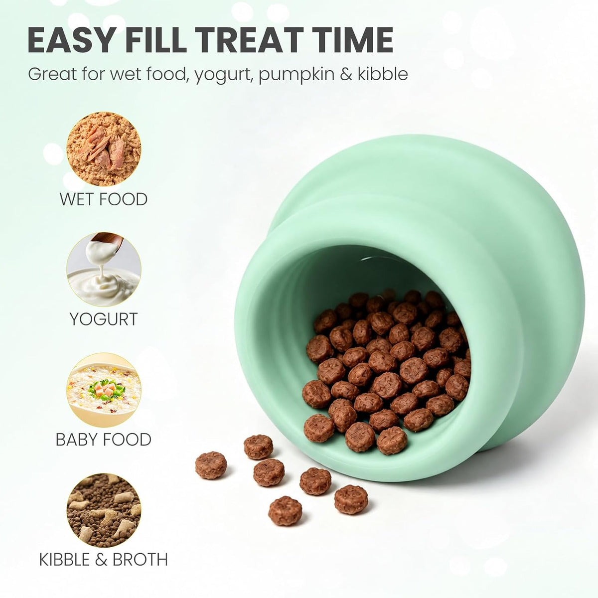 MateeyLife Freeze Dog Enrichment Lick Toy, Stuffable Frozen Lick Treat Bowl