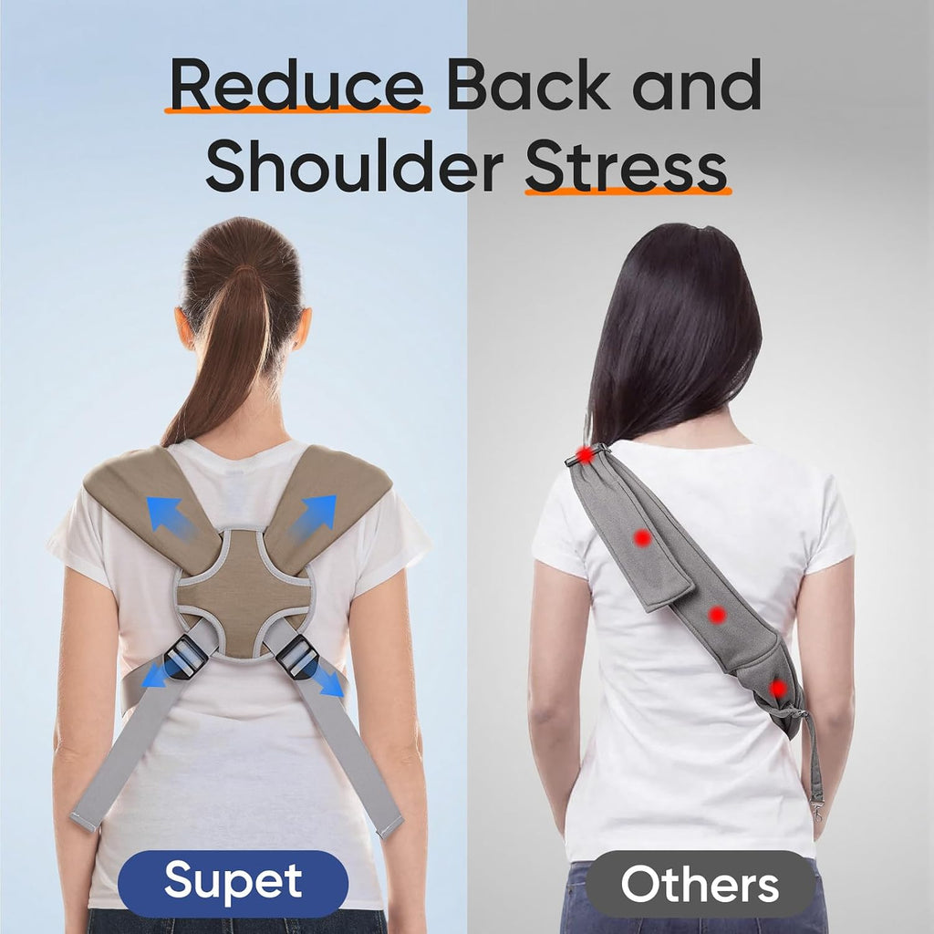 Supet Dog Sling Carrier for Pets, Adjustable Hands Free Front Chest Pouch