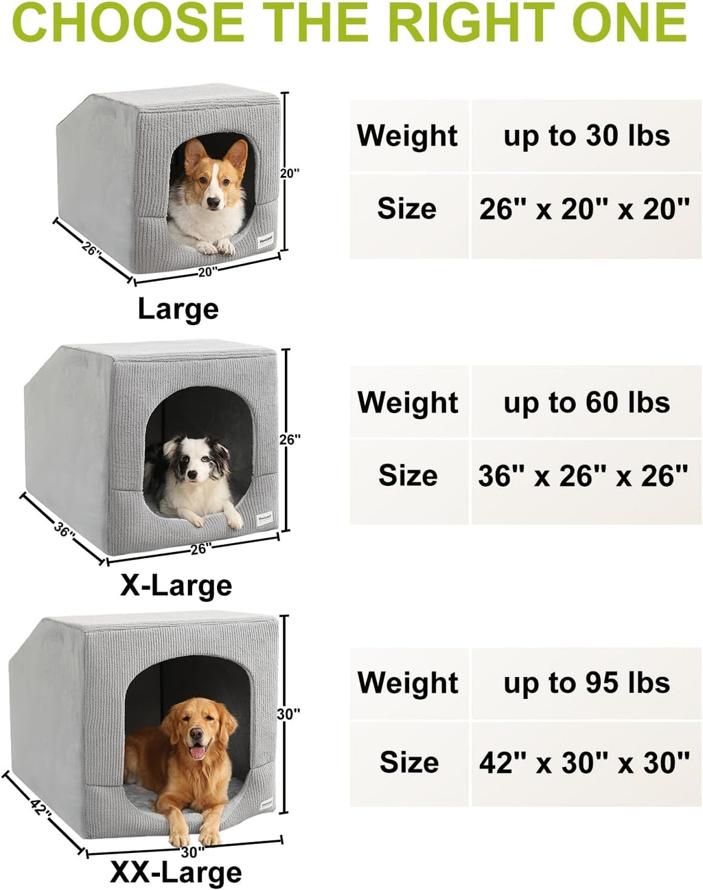 Hovicaed Indoor Dog House Large Sized Dog Tent with Covered Dog Bed 36x26in