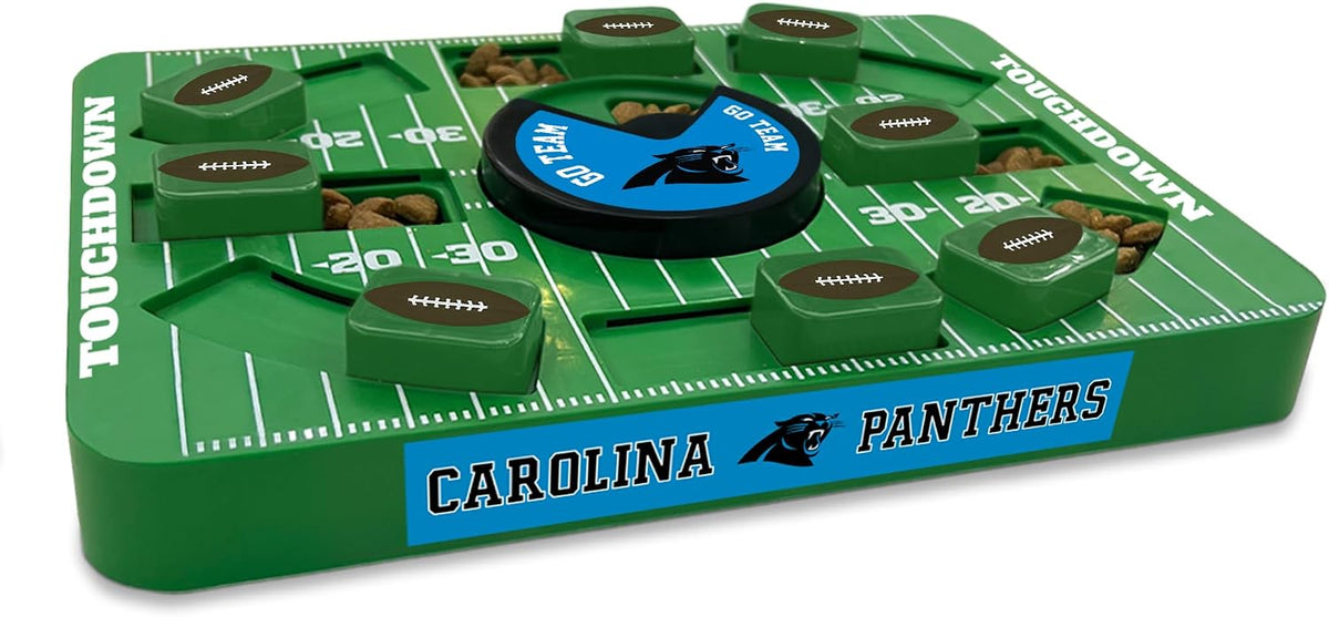 Pets First NFL Carolina Panthers Large Puzzle Toy for Dogs, Slow Feeder Board for Pets, New Bigger Size, Interactive Doggie Treat Toy