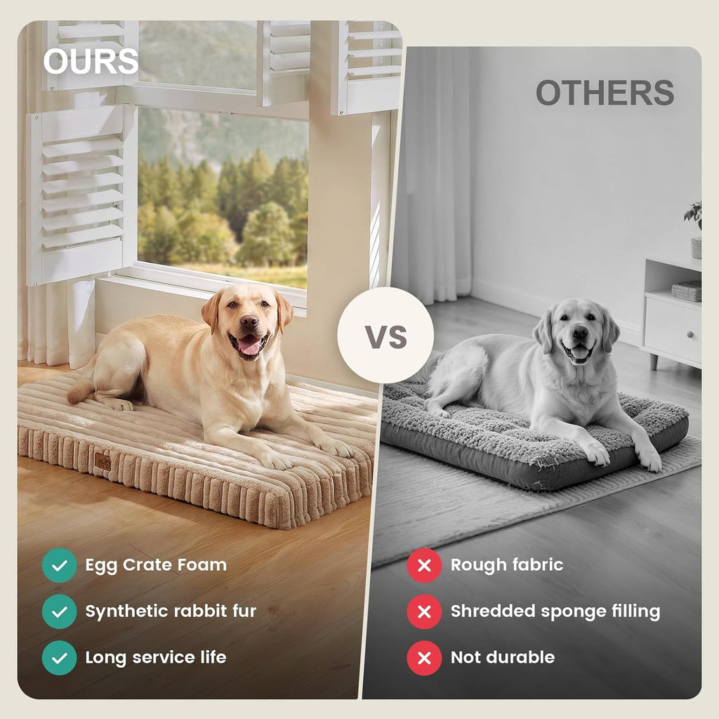 COZY KISS Orthopedic Washable Dog Bed for Small Dogs, Removable, Beige