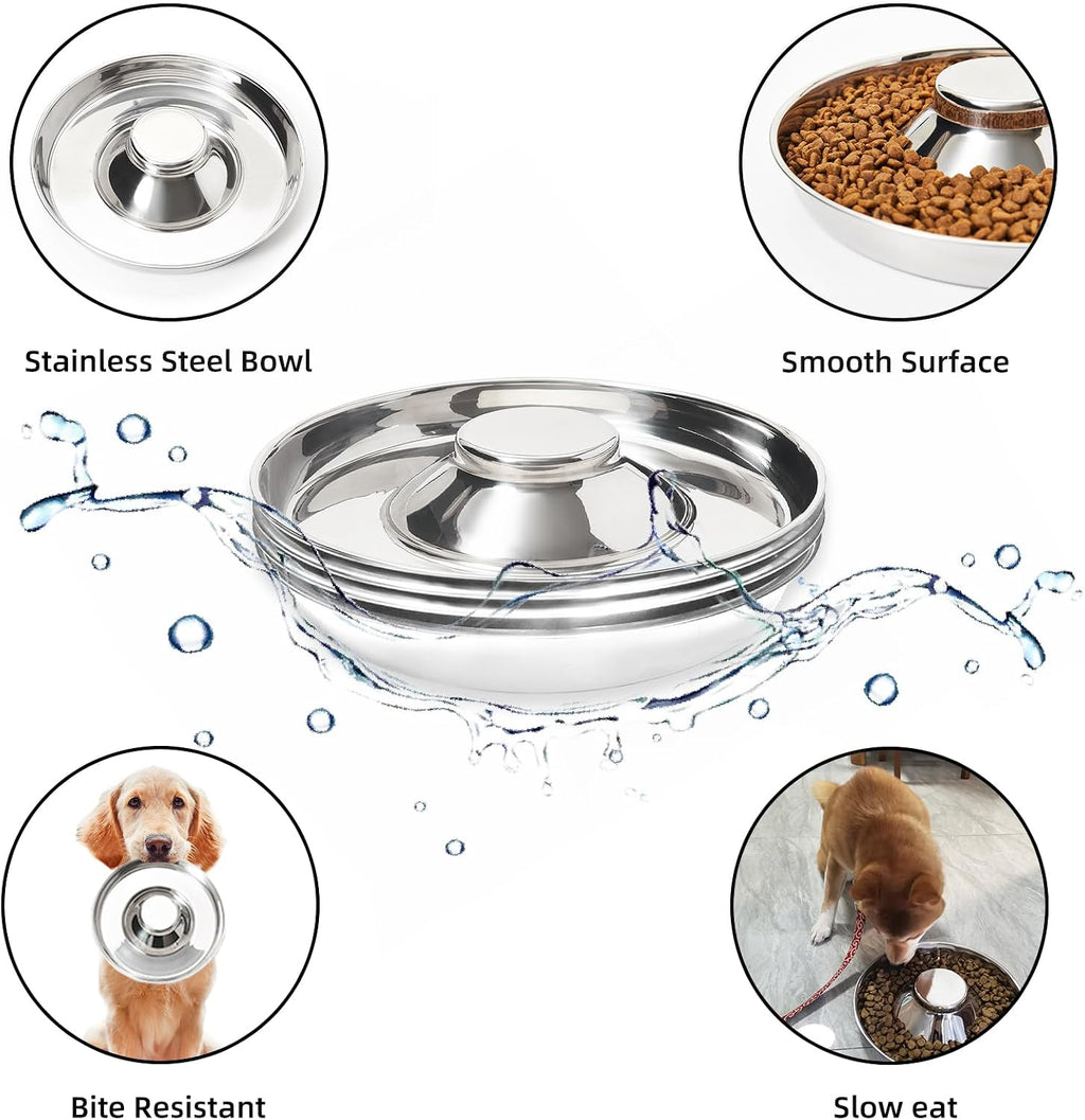 2 Pack Stainless Steel Puppy Bowls, Dog Feeding Bowl