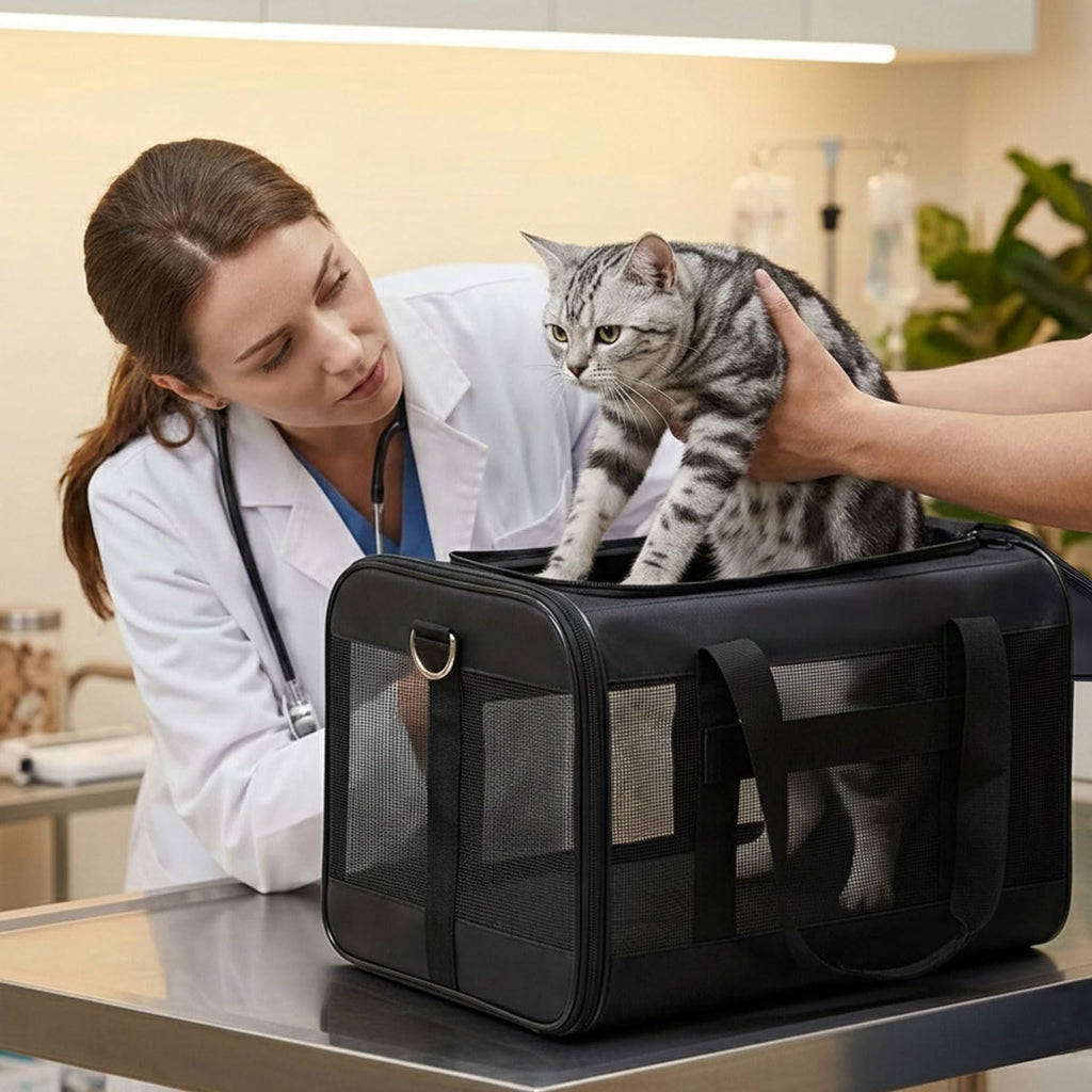 Conlun Dog Carrier Soft Sided, Large Cat Carrier up to 20 Lbs,Turq L