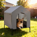 Veehoo 29" Dog House, 2-in-1 Small Dog House Outdoor Indoor Weatherproof