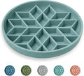 OHMO Slow Feeder Dog Bowl, 7.3" Lick Mat for Dogs, Diamond, Light Blue