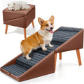 17" H Dog Stairs for Small Dogs – 4-Step Non-Slip Dog Ramp for Couch