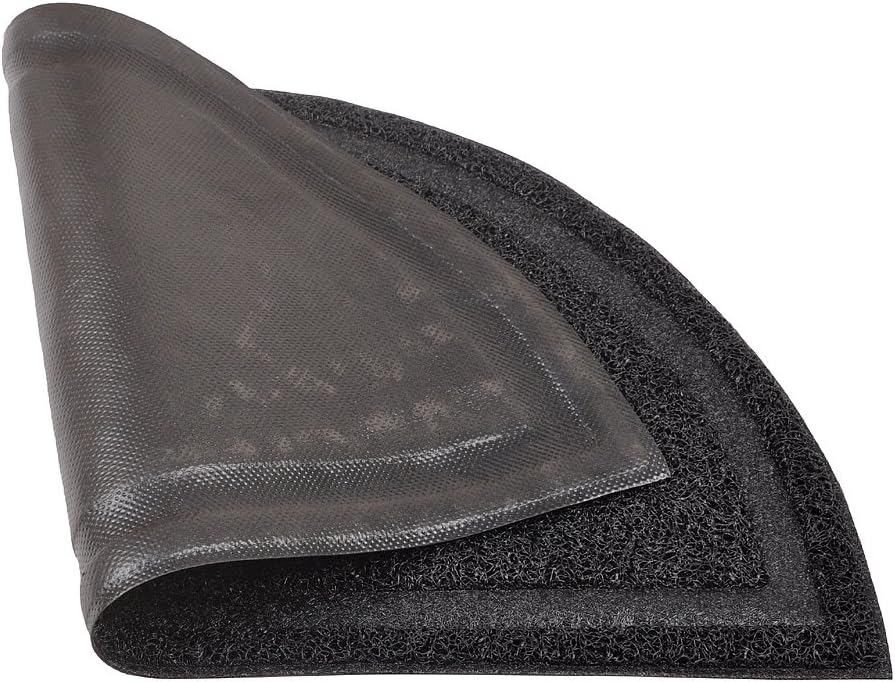 DM Cat Paw Print Litter Box Mat,Door Mat, Kitty Litter Rug,Half Circle,23.5x14.25 Inches