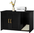Dwanton Cat Litter Box Enclosure, with Scratching Mat, 31.5" x 19.7"x 21.7"