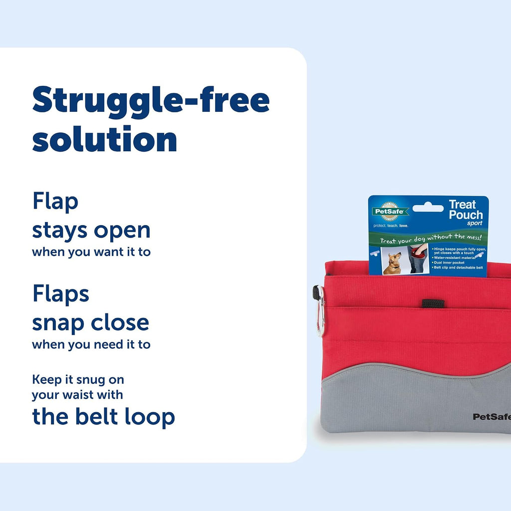 PetSafe Dog Treat Pouch Sport, Red, Standard, 7.5 in L x 6.5 in H