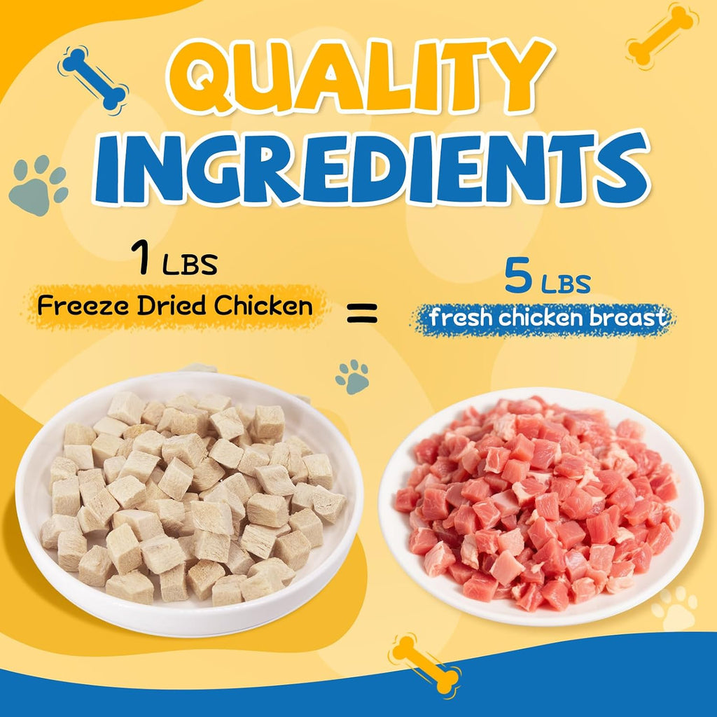 gazeupon Freeze Dried Chicken Dog & Cat Treats, Single Ingredient
