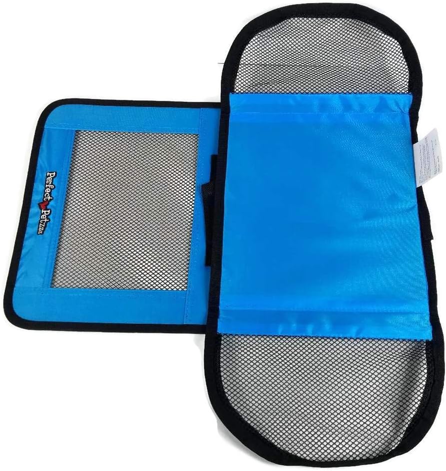 Pet Travel Bag for Originals & Minis, Small Pet Carrier w/Mesh & Nylon Lining, Dog Carrier for Medium Dogs, Versatile Kitten Carrier & Puppy Carrier, Easy to Clean, Blue - Perfect Petzzz