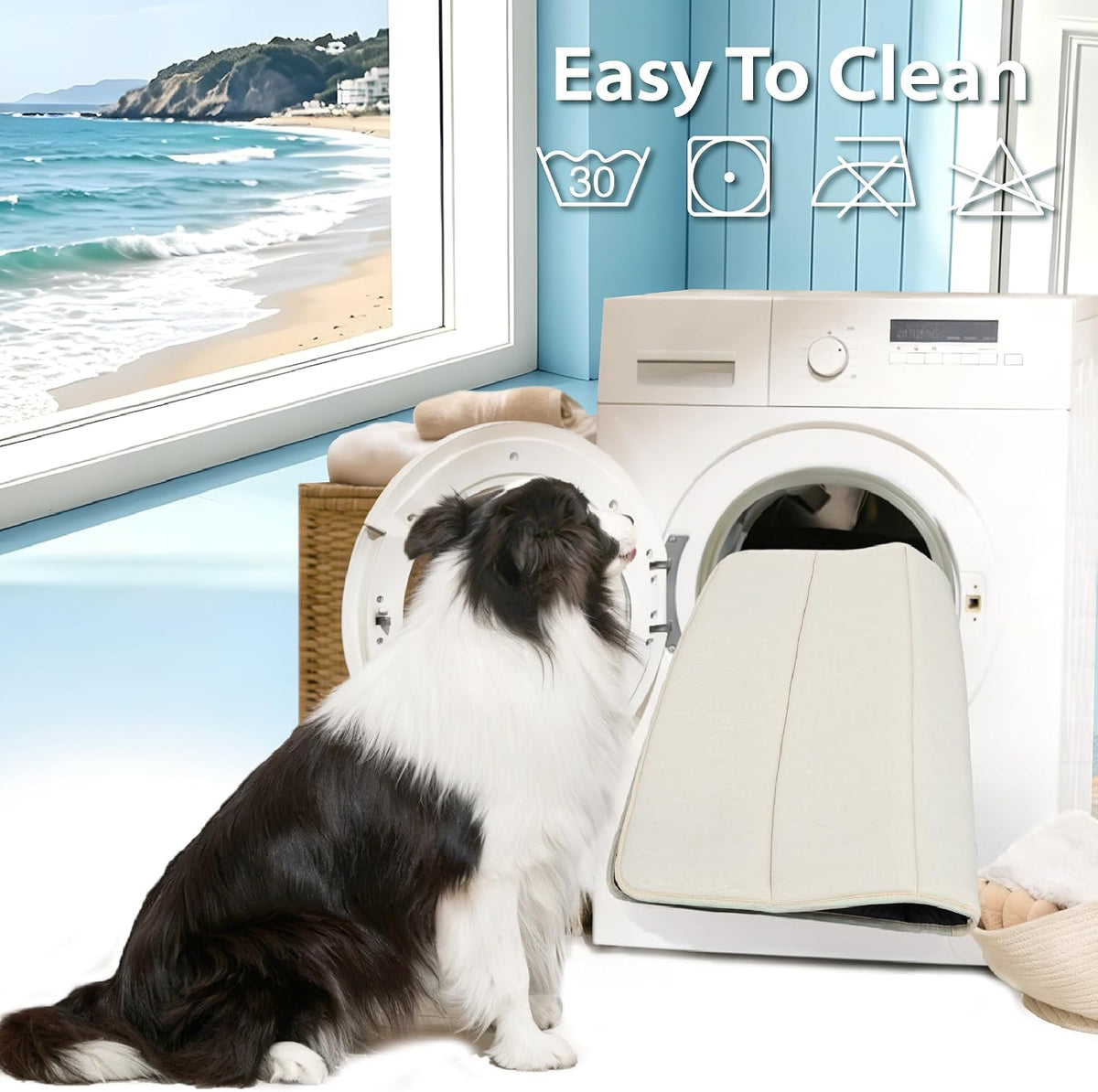 Dog Cooling Mat for Large Dogs, 47"x29" Memory Foam Pet Pad