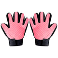 Pet Grooming Gloves – Deshedding & Bath Brush Gloves for Dogs, Cats & Horses, Gentle Hair Remover & Massage Mitt (Pink)