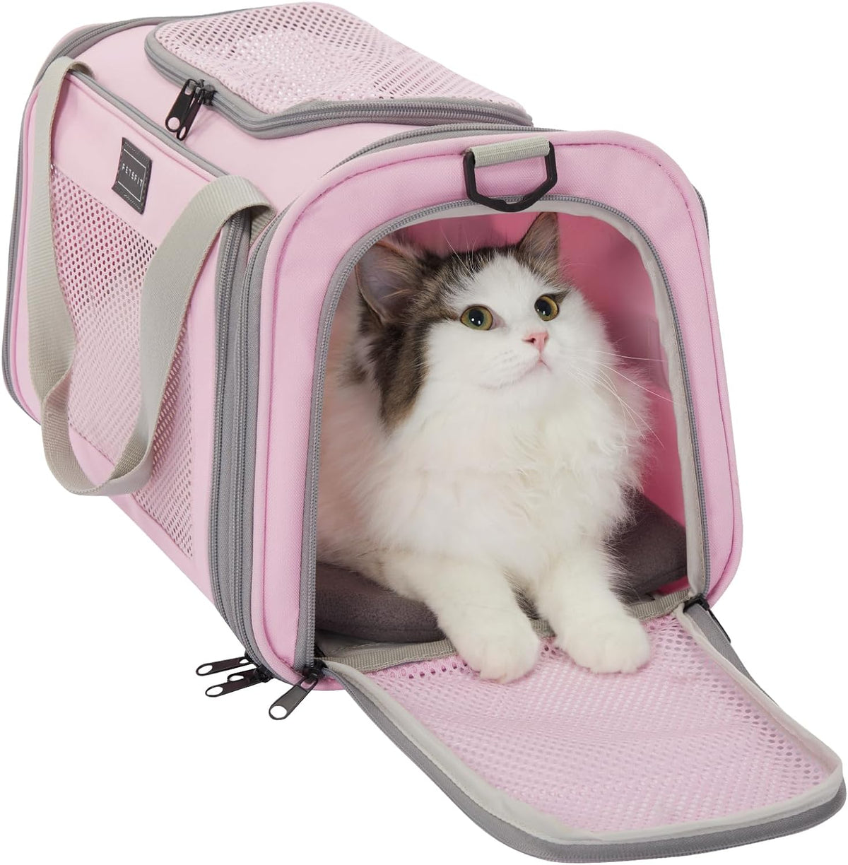 Petsfit Cat Carrier Airline Approved, 17.5×10.5×10.5 in, Pink
