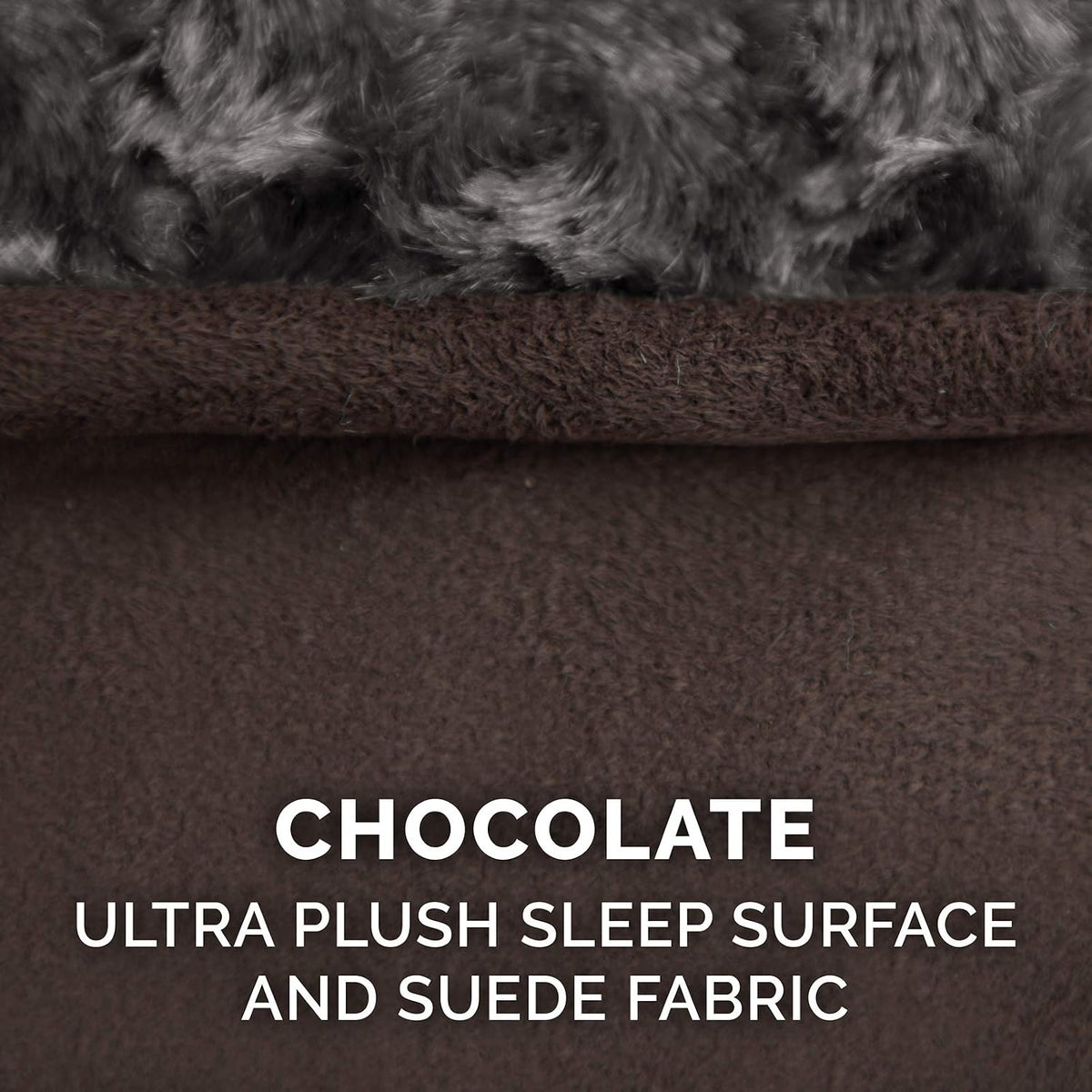Furhaven Orthopedic Dog Bed for Extra Large Dogs w/ Removable Washable Cover, For Dogs Up to 180 lbs - Ultra Plush Faux Fur & Suede Luxe Lounger Contour Mattress - Chocolate, Giant/XXXL