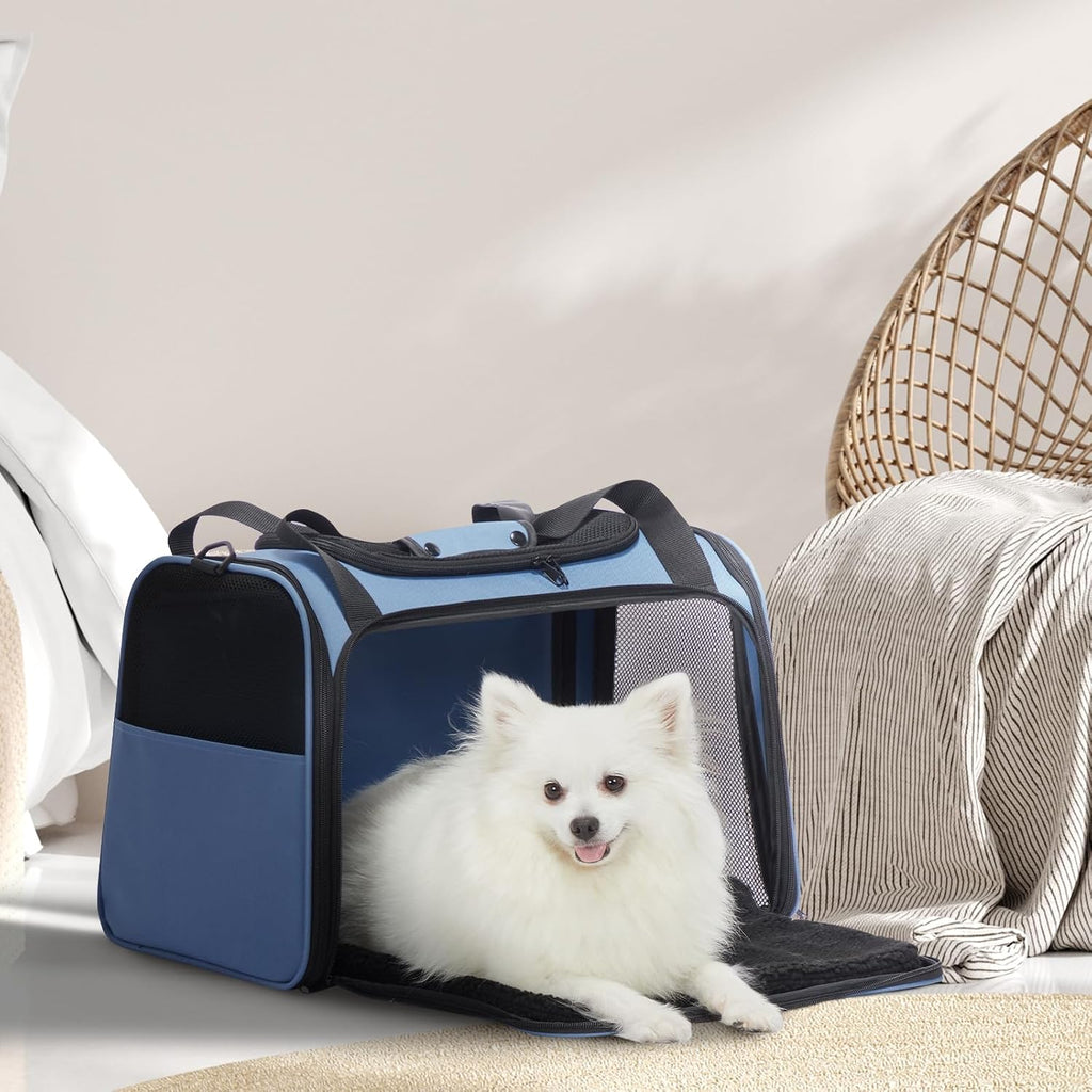 PETSFIT Dog Carrier for Small Dogs, Large, Blue